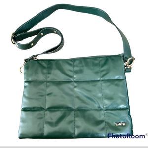 HOW Green Quilted Shoulder Bag